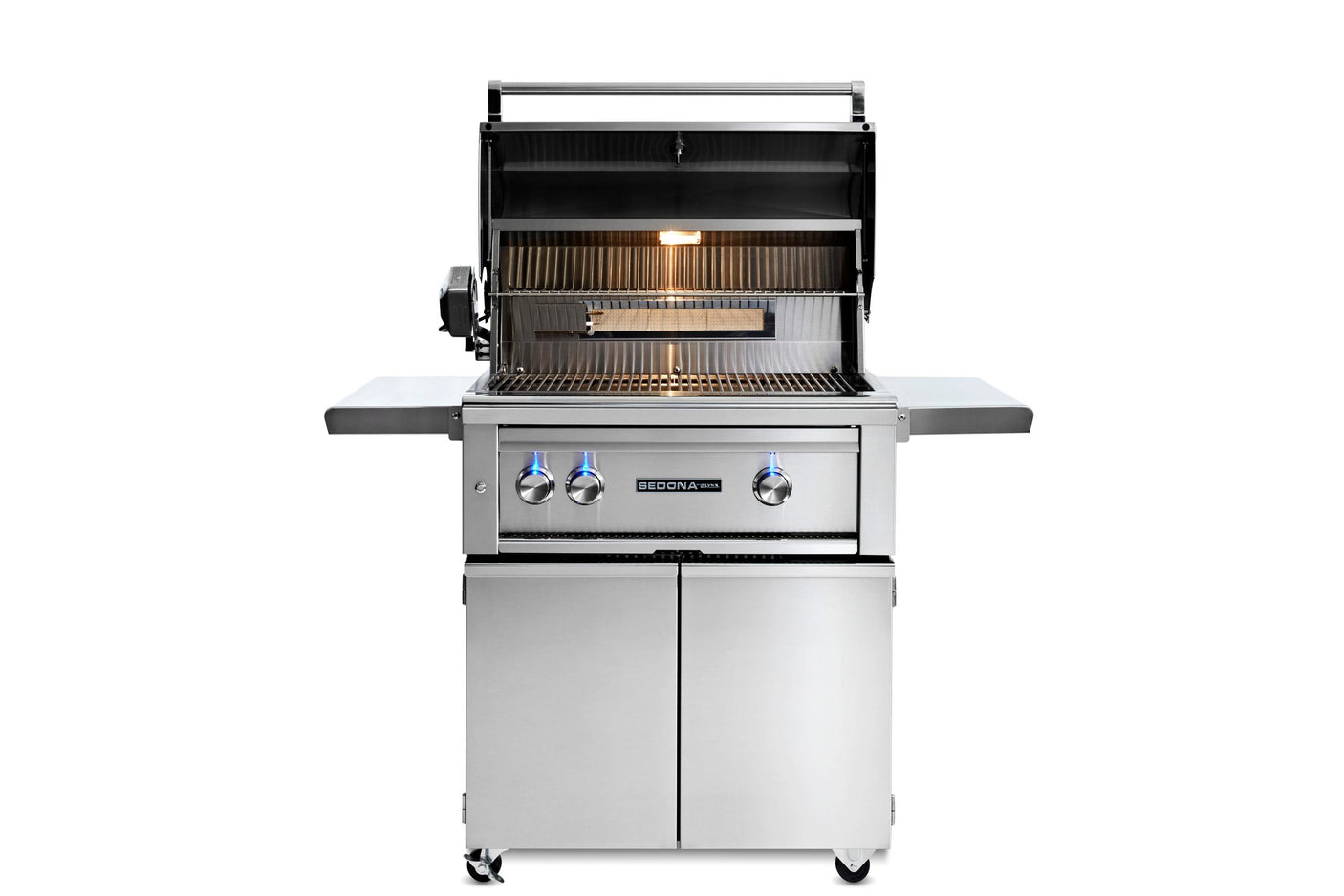 30" Sedona by Lynx Freestanding Grill with 1 Stainless Steel Burner and ProSear Burner and Rotisserie, LP