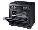 36" Pro Gas Range, Graphite Stainless Steel, Natural Gas