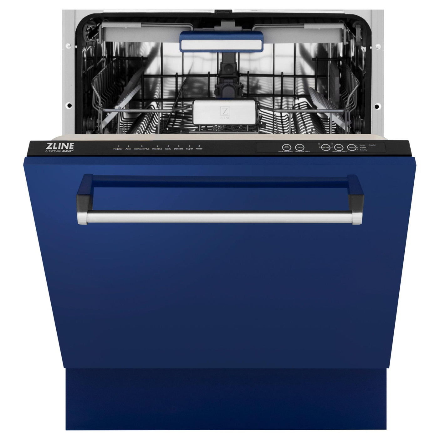 ZLINE 24" Tallac Series 3rd Rack Dishwasher with Traditional Handle, 51dBa (DWV-24) [Color: Blue Gloss]