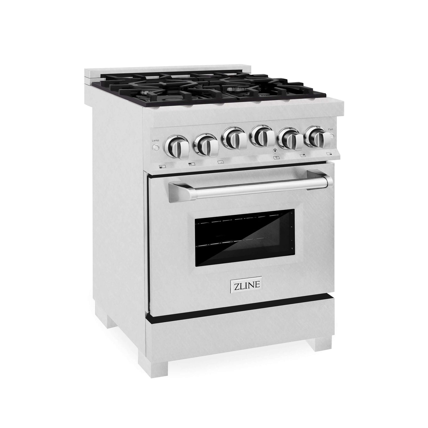 ZLINE 24 in. 2.8 cu. ft. Range with Gas Stove and Gas Oven in DuraSnow Stainless Steel (RGS-SN-24) [Color: Black Matte]