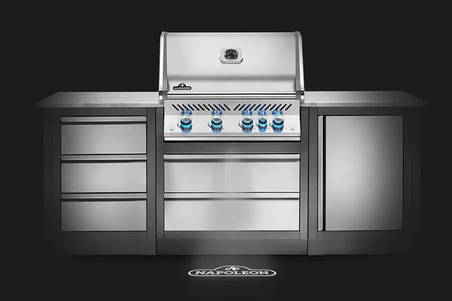 Built-in Prestige PRO 500 RB with Infrared Rear Burner , Propane, Stainless Steel