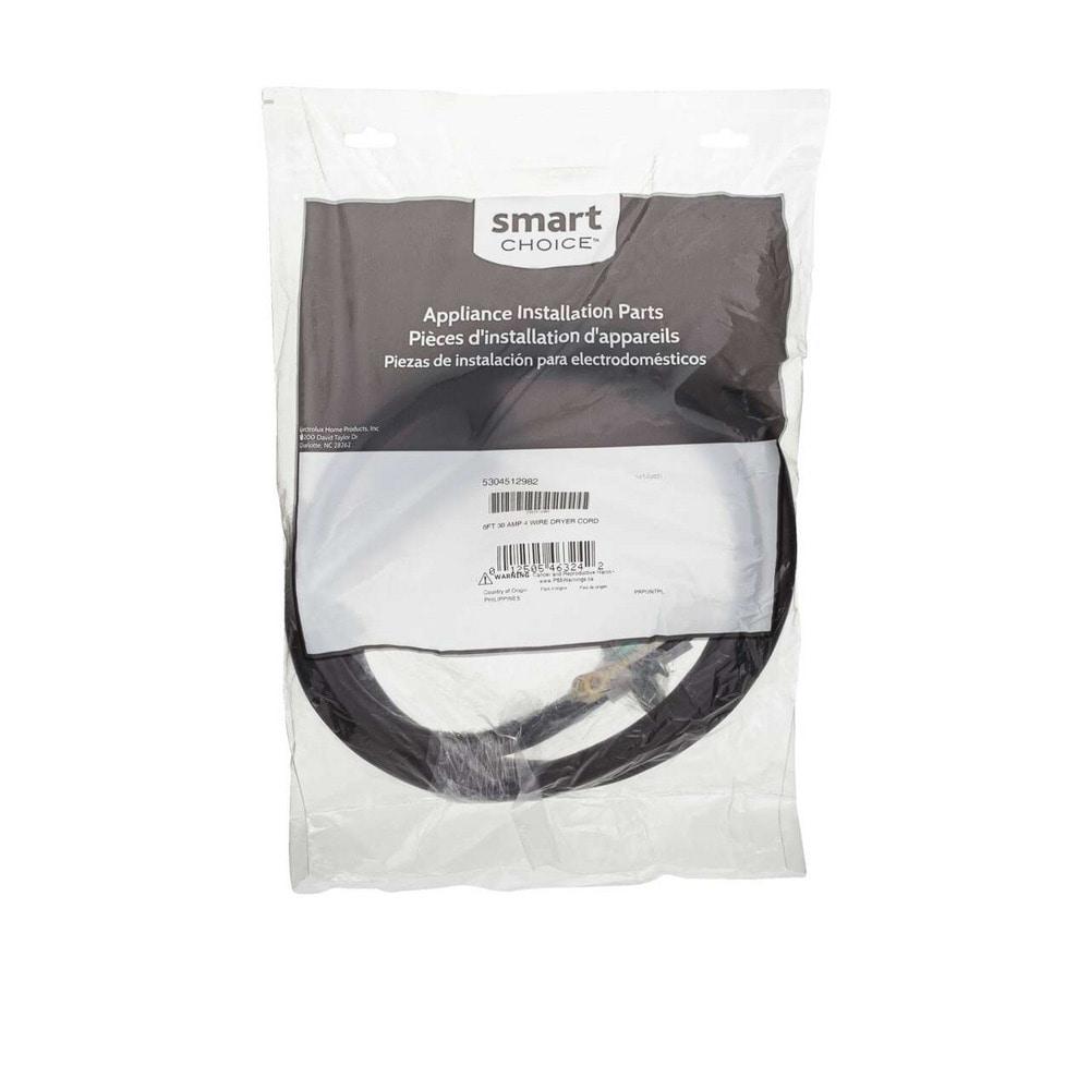 Smart Choice 6 Ft 30 Amp 4 Wire Dryer Cord