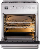 Professional Plus II 30 Inch Dual Fuel Natural Gas Freestanding Range in Stainless Steel with Trim