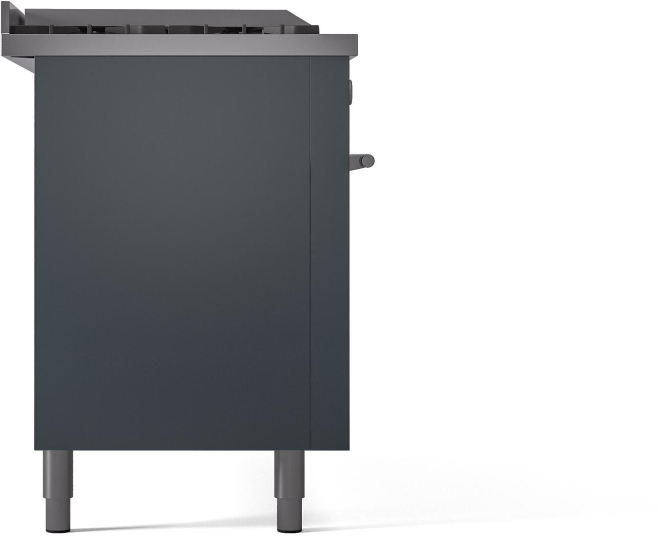 Professional Plus II 60 Inch Dual Fuel Liquid Propane Freestanding Range in Blue Grey with Trim