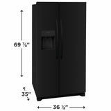 Frigidaire 26 Cu. Ft. 36" Standard Depth Side by Side Refrigerator