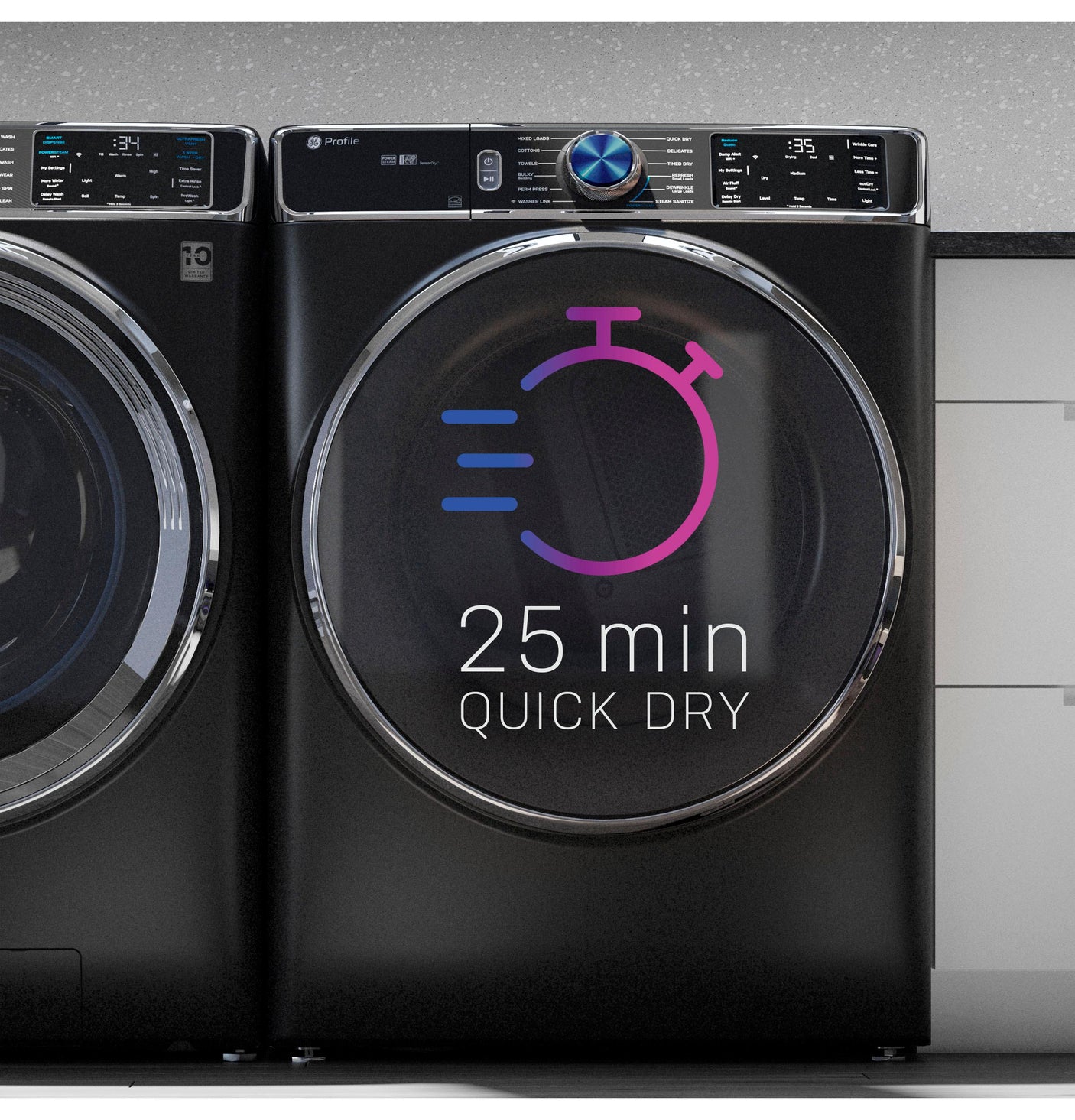 GE Profile™ 7.8 cu. ft. Capacity Smart Front Load Electric Dryer with Steam and Sanitize Cycle