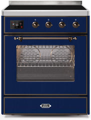 Majestic II 30 Inch Electric Freestanding Range in Blue with Bronze Trim