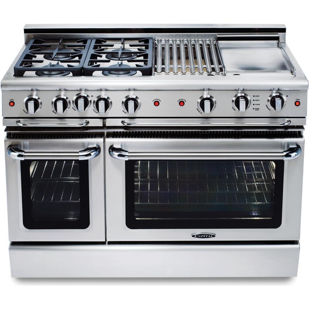 48" 6 Burner w/Griddle Gas Self-Clean Convection Range - LP