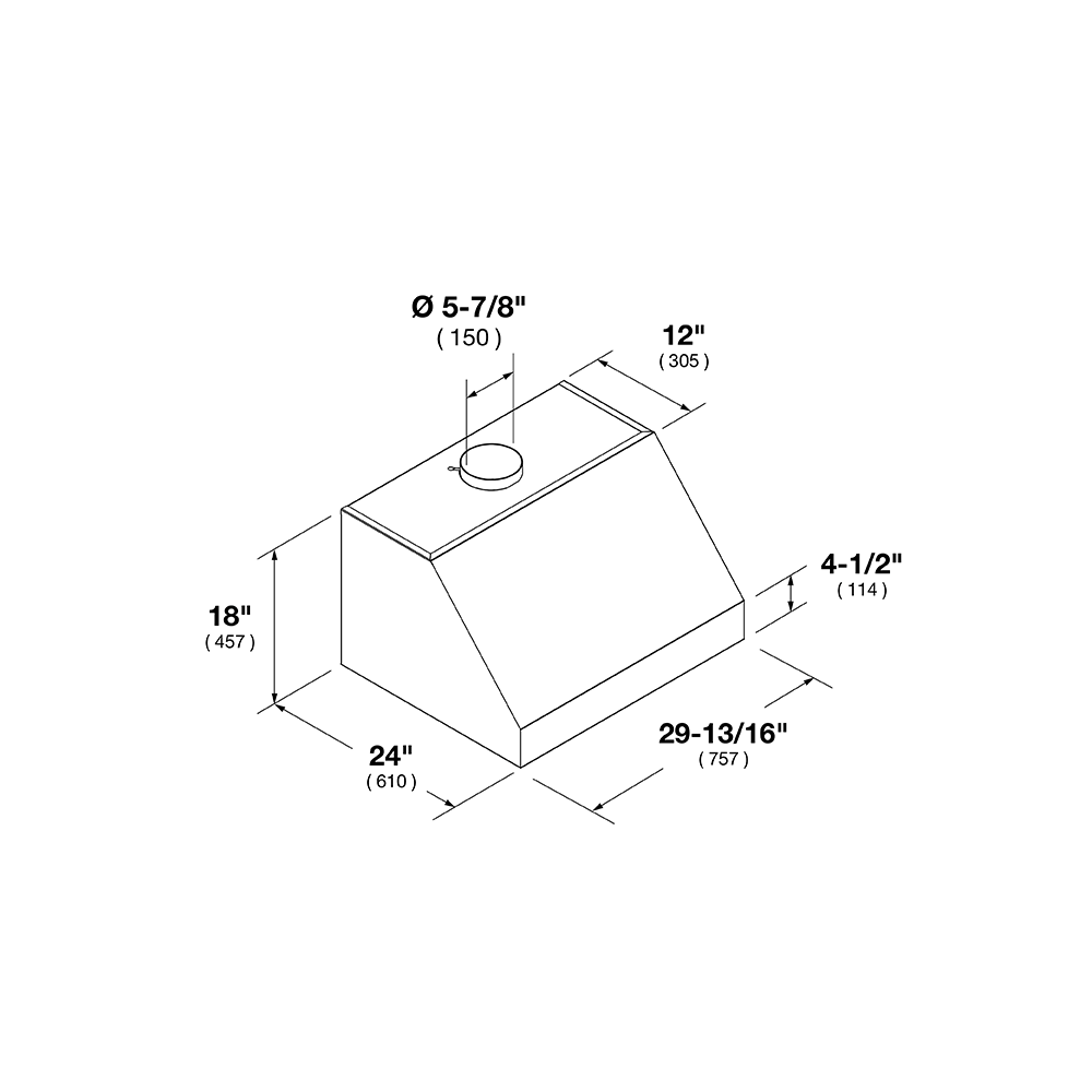 30" PRO HOOD (1 FAN - SLIDER)