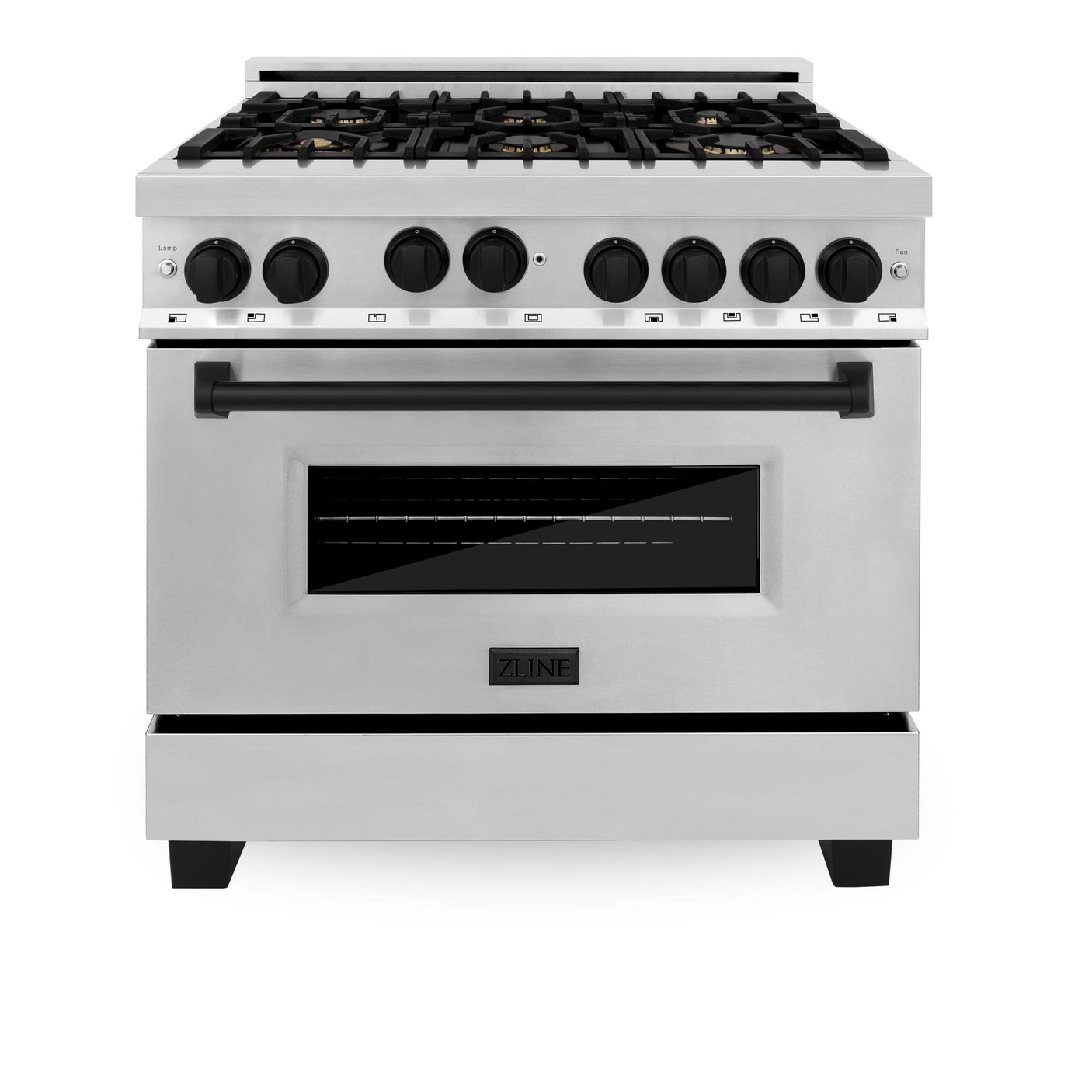 ZLINE Autograph Edition 36" 4.6 cu. ft. Range with Gas Stove and Gas Oven in Stainless Steel with Accents (RGZ-36) [Color: Champagne Bronze]