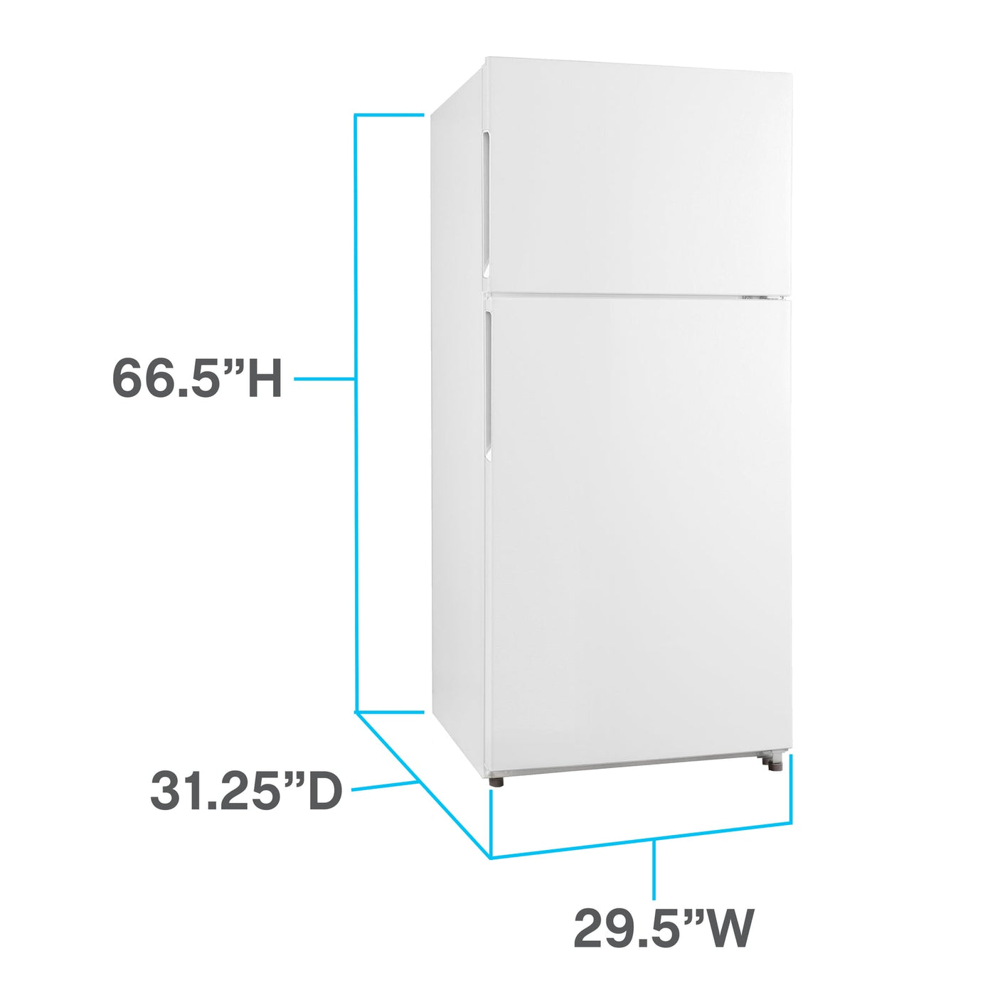 Avanti Frost-Free Apartment Size Refrigerator, 18.0 cu. ft. - Stainless Steel / 18 cu. ft.