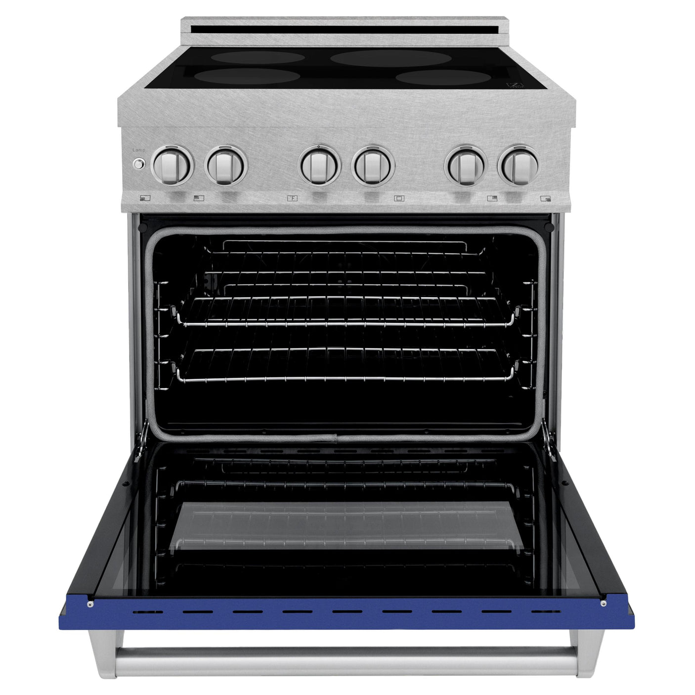 ZLINE 30" 4.0 cu. ft. Induction Range in DuraSnow with a 4 Element Stove and Electric Oven (RAINDS-30) [Color: Black Matte]