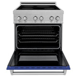 ZLINE 30" 4.0 cu. ft. Induction Range in DuraSnow with a 4 Element Stove and Electric Oven (RAINDS-30) [Color: Black Matte]