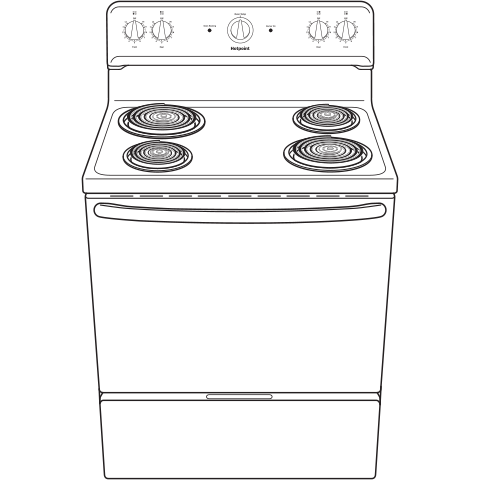 Hotpoint® ENERGY STAR® 30" Free-Standing Electric Range