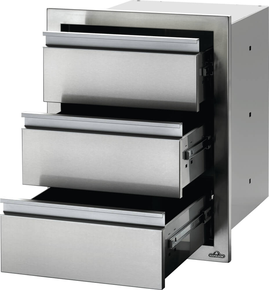 18 x 24 inch Triple Drawer, Stainless Steel