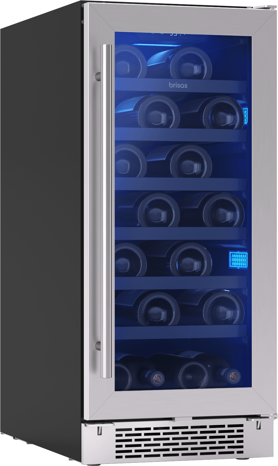 Brisas Wine Cooler, 15in UC, SS+Gls, Rvs Dr, 1Z