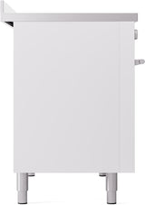 Professional Plus II 48 Inch Electric Freestanding Range in White with Trim