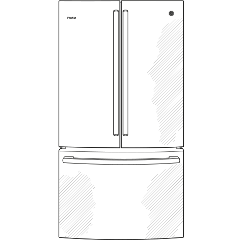 GE Profile™ ENERGY STAR® 23.1 Cu. Ft. Counter-Depth Fingerprint Resistant French-Door Refrigerator