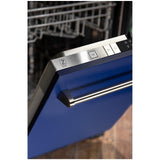 ZLINE 24 in. Top Control Dishwasher with Stainless Steel Tub and Traditional Style Handle, 52dBa (DW-24) [Color: Blue Matte]