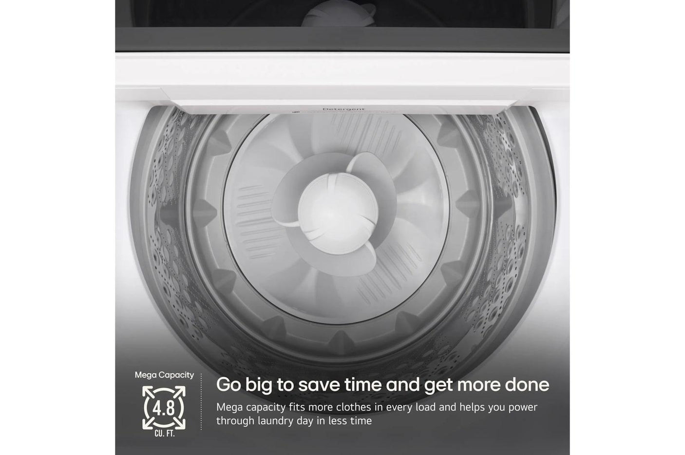 4.8 cu. ft. Mega Capacity Smart Top Load Washer with 4-Way® Agitator, EasyUnload™ & AI Sensing