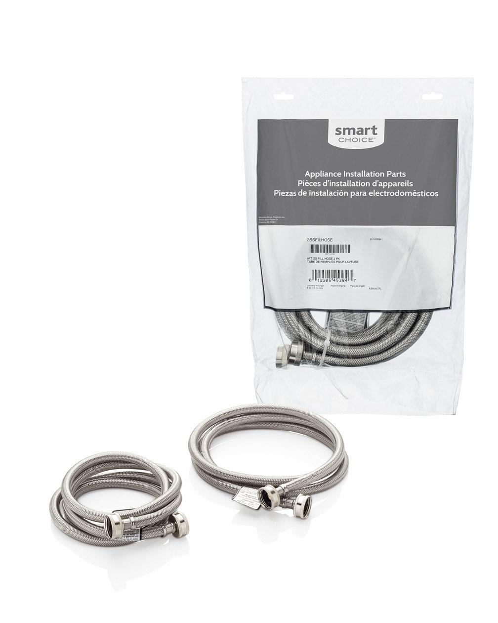 Smart Choice 6' Stainless Steel Braided Fill Hose 2 Pack