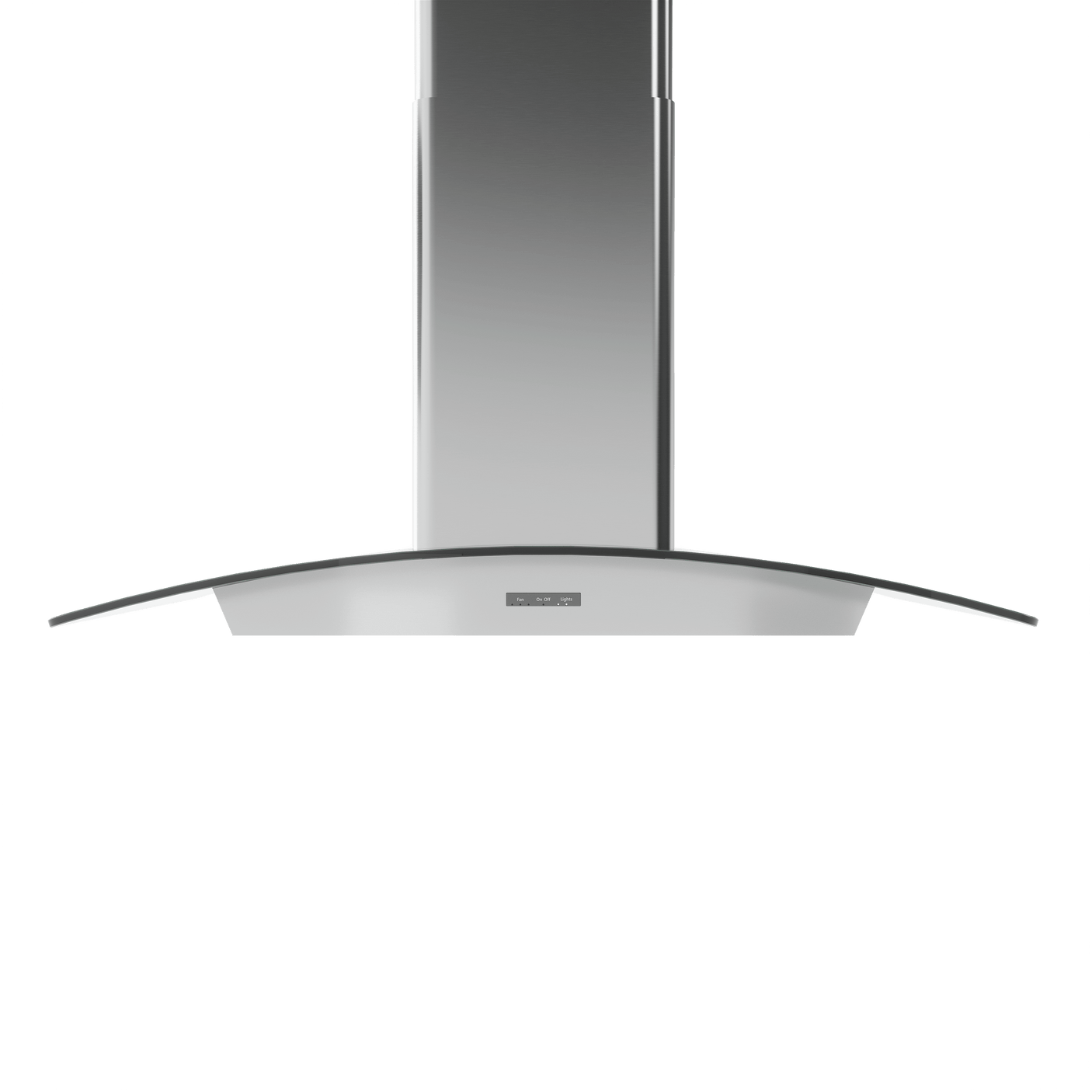 Brisas Curved Glass Chim. Is., 36" G, 600 CFM, ACT, LED