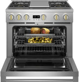 Monogram 36" All Gas Professional Range with 4 Burners and Griddle