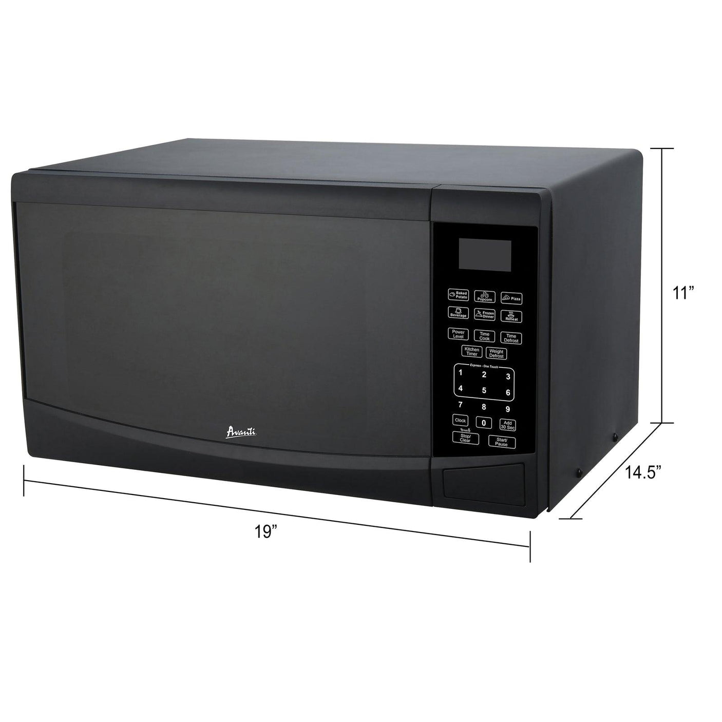 Avanti Countertop Microwave Oven, 0.9 cu. ft. - Stainless Steel / 0.9 cu. ft.