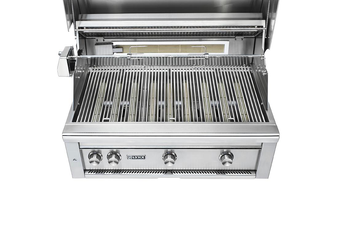 36" Built In All Trident™ Grill w/ Flametrak and Rotisserie - Limestone