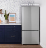 GE® ENERGY STAR® 17.7 Cu. Ft. Counter-Depth Bottom-Freezer Refrigerator