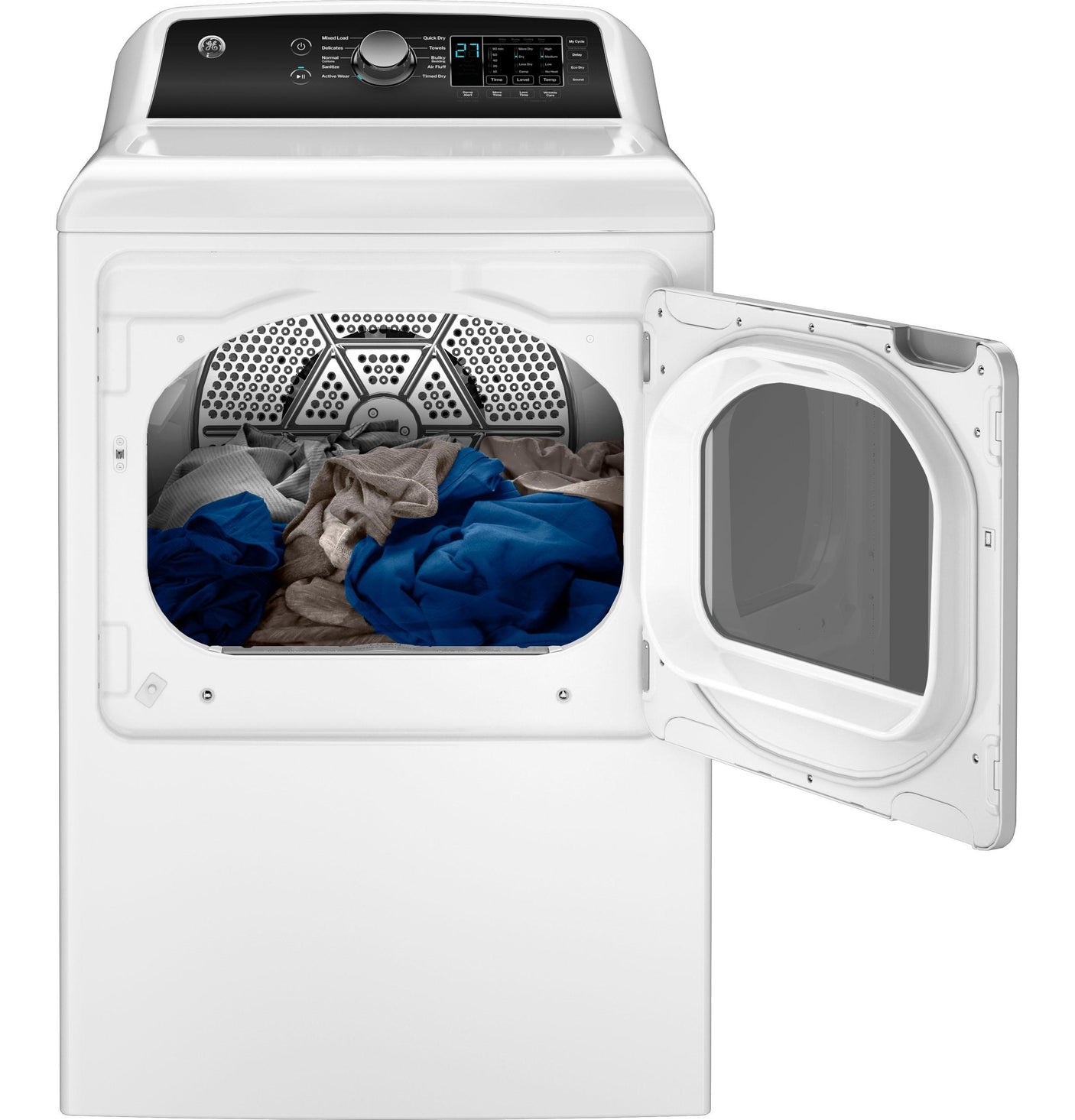 GE® 7.4 cu. ft. Capacity Electric&#x00A0;Dryer with Up To 120 ft. Venting&#x00A0;and&#x00A0;Sensor Dry