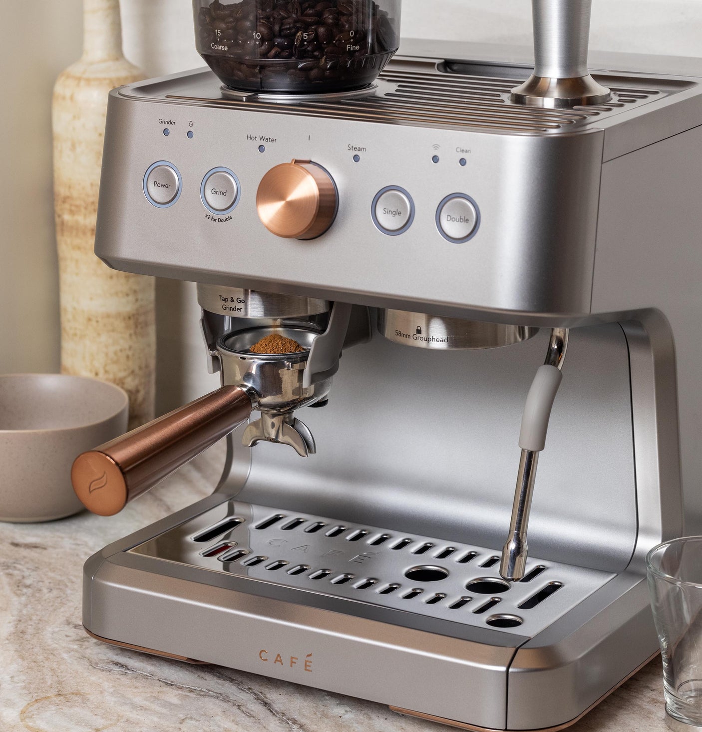 Café™ BELLISSIMO Semi Automatic Espresso Machine + Frother