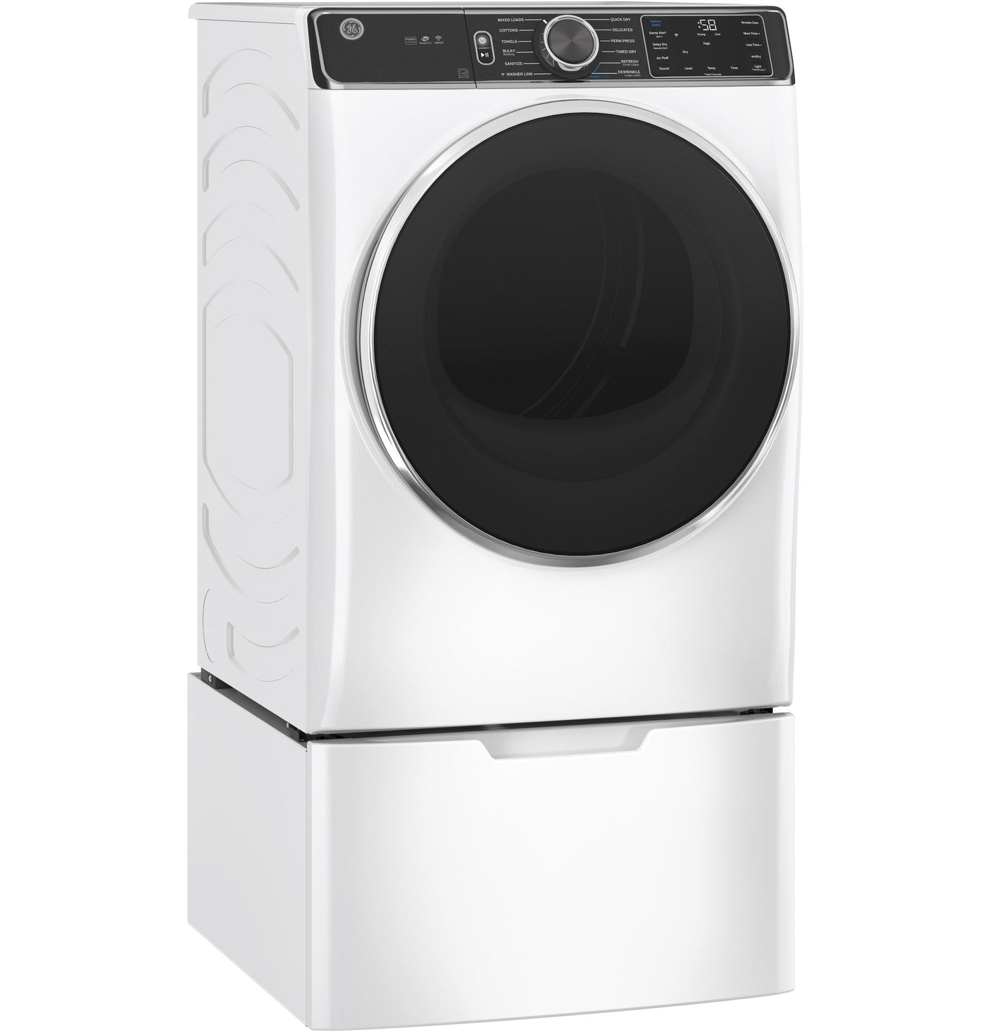 GE® ENERGY STAR® 7.8 cu. ft. Capacity Smart Front Load Gas Dryer with Steam and Sanitize Cycle