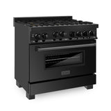 ZLINE 36" Professional 4.6 cu. ft. Gas on Gas Range in Black Stainless Steel (RGB-36) [Color: Black Stainless Steel]