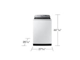 5.2 cu. ft. Large Capacity Smart Top Load Washer with Super Speed Wash in White