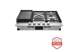 30" Smart Gas Cooktop with UltraHeat™ 22K BTU Dual Burner and LED Knobs