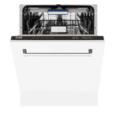 ZLINE 24" Tallac Series 3rd Rack Dishwasher with Traditional Handle, 51dBa (DWV-24) [Color: White Matte]