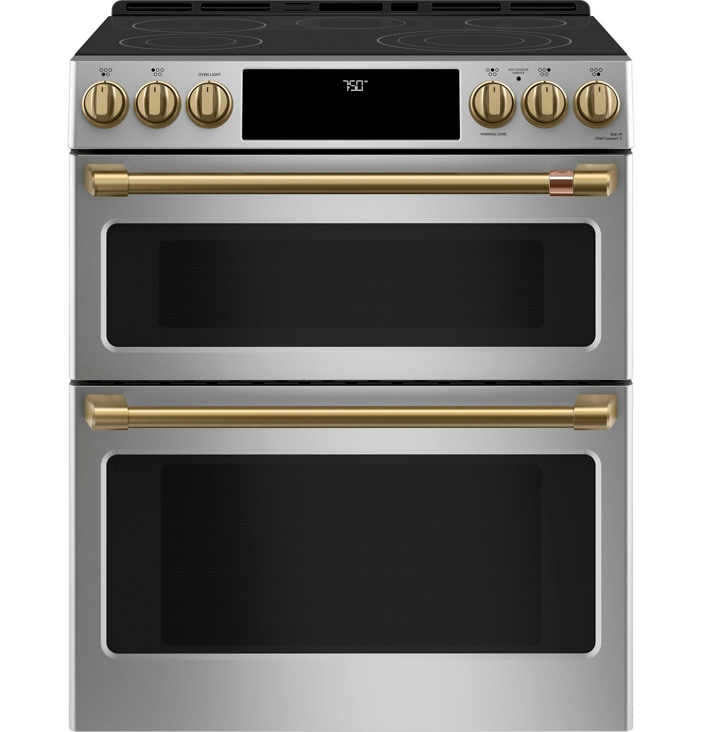 Café 30" Smart Slide-In, Front-Control, Radiant and Convection Double-Oven Range