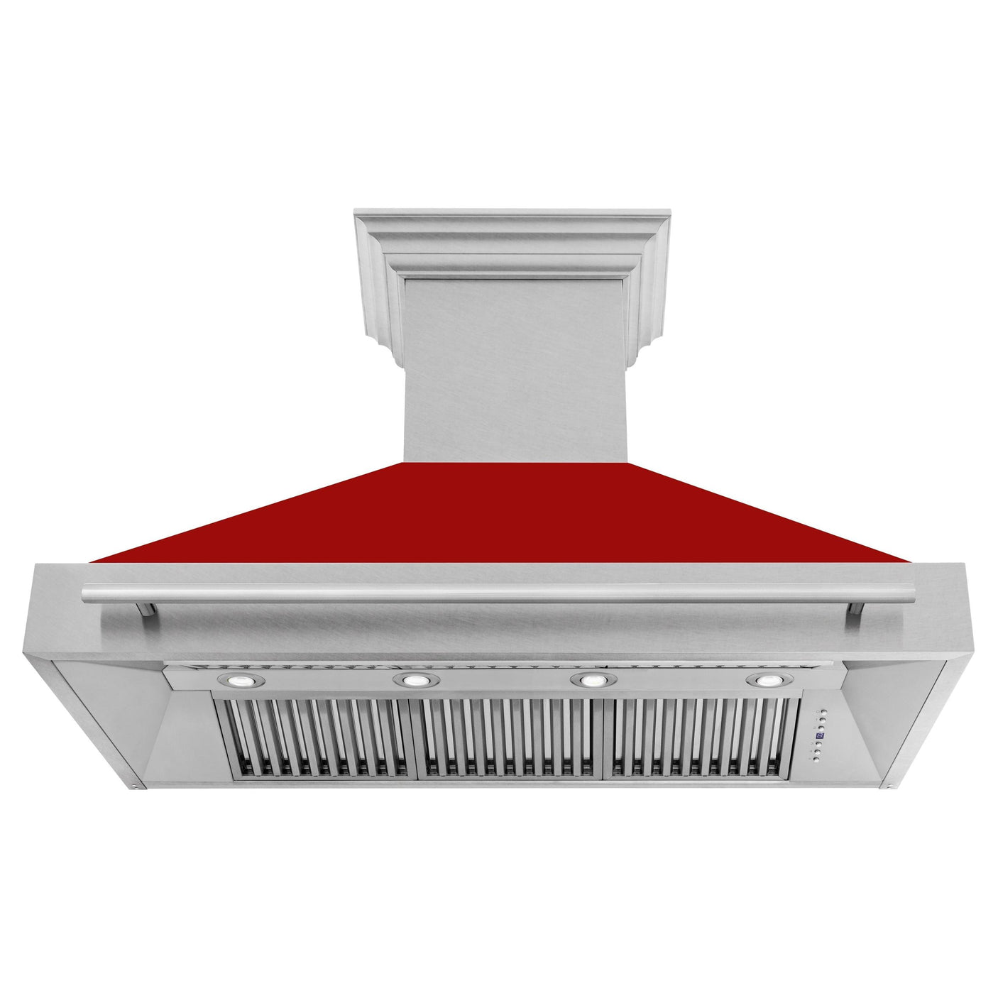 ZLINE 48 in. DuraSnow Stainless Steel Range Hood with Colored Shell Options (8654SNX-48) [Color: Red Gloss]