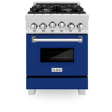 ZLINE 24 in. 2.8 cu. ft. Range with Gas Stove and Gas Oven in DuraSnow Stainless Steel (RGS-SN-24) [Color: Black Matte]