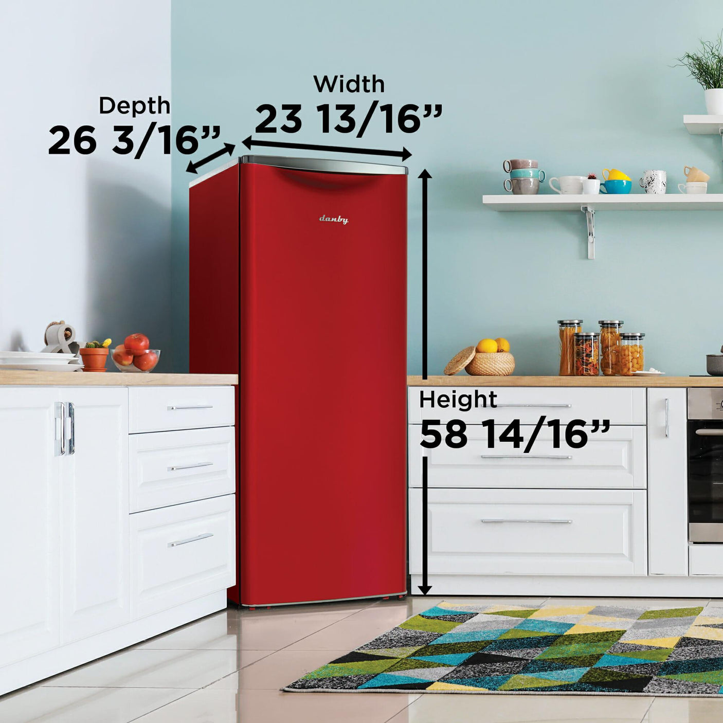 Danby 11.0 cu. ft. Apartment Size Fridge in Metallic Red