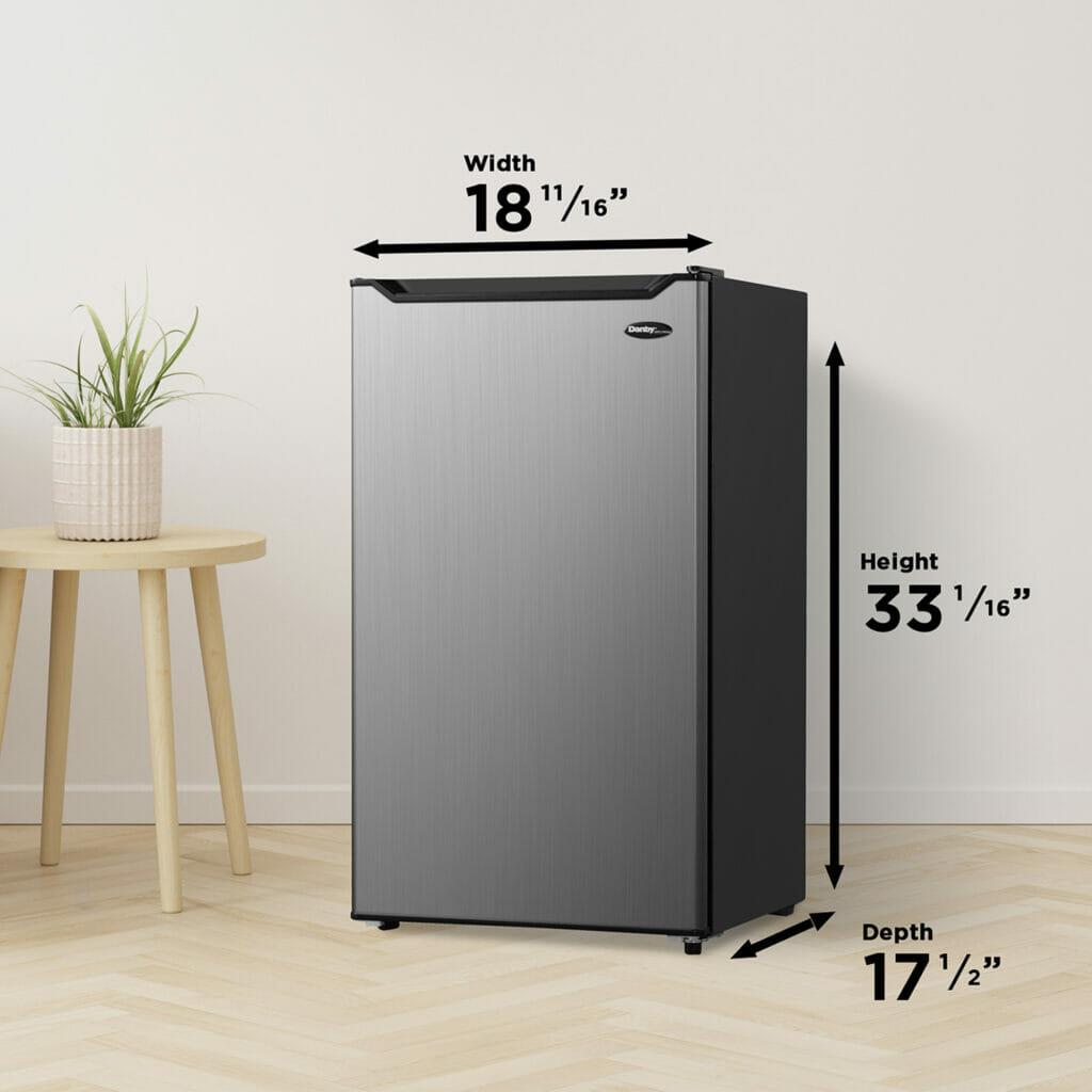 Danby 3.2 cu. ft. Compact Fridge in Stainless Steel