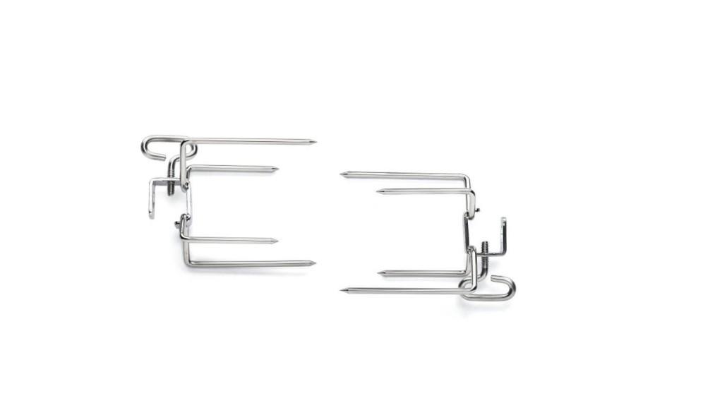 Commercial Quality Rotisserie Forks Four Prongs, Set of Two