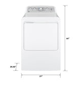 GE® 7.2 cu. ft. Capacity aluminized alloy drum Electric Dryer with Sensor Dry