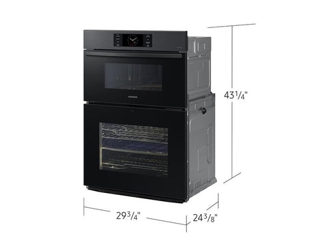 Bespoke 30" Microwave Combination Wall Oven with with Flex Duo™ in Matte Black Steel