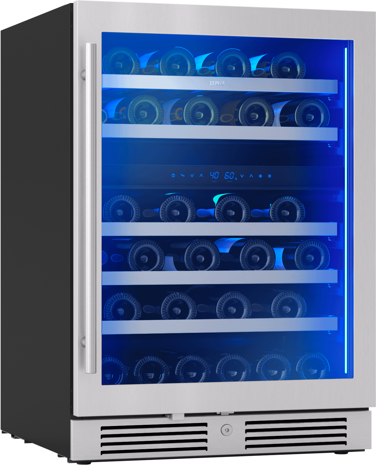 Presrv Wine Cooler, 24in UC, SS+Gls, Rvs Door, 2Z