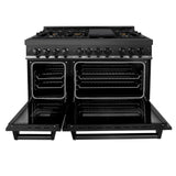 ZLINE 48 in. Black Stainless 6.0 cu. ft. 7 Gas Burner/Electric Oven Range (RAB-BR-48)