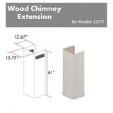 ZLINE 61" Wooden Chimney Extension for Ceilings up to 12.5 ft. (321TT-E)