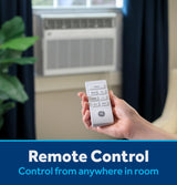 GE® 8,000 BTU Smart Heat/Cool with Heat Pump Electronic Window Air Conditioner for Medium Rooms up to 350 sq. ft.