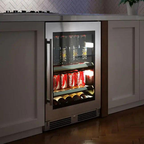 24" Beverage Center SS Glass RH